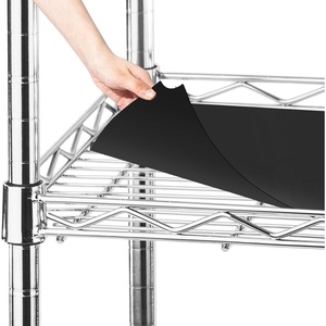 image:imageFrienda Wire Shelf Liners18 x 24 InchClearSet of 10  Heavy Duty Shelf Liners for Wire Shelving Plastic Waterproof Protector Mat Non Adhesive for Metal Rack Tier Shelving UnitBlack