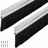 image:imageFrienda 8 Set Door Sweep Brush Bottom 1 x 36 Inch BlackSilver