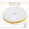 image:imageFrienda 1In x 14In x 33Ft Weather Stripping Door Seal Strip High Density Foam Tape Adhesive Insulation Tape Door Weatherproof Soundproofing Insulation Strip Roll for Air Conditioning Window1In x 14In x 33Ft