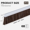 image:imageFrienda 4 Set Horsehair Door Sweep Bottom Brush Seal Silver