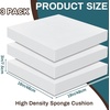 image:imageFrienda 3 Pack 4 x 25 x 25 Upholstery High Density Foam Cushion3 x 19 x 19 Inch
