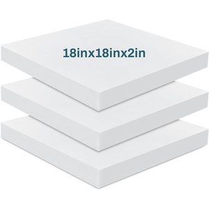 image:imageFrienda 3 Pack 4 x 25 x 25 Upholstery High Density Foam Cushion2 x 18 x 18 Inch