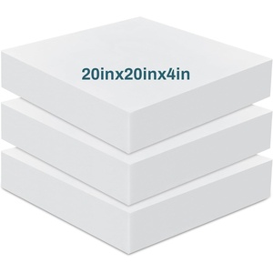 image:imageFrienda 3 Pack 4 x 25 x 25 Upholstery High Density Foam Cushion4 x 20 x 20 Inch